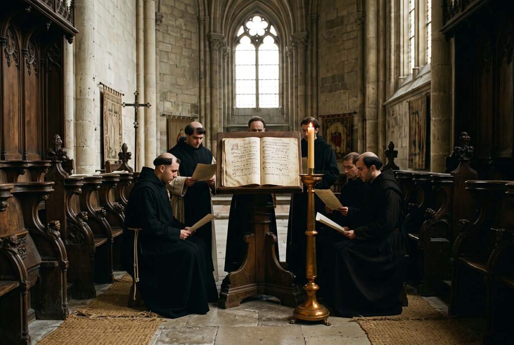 Fourteenth-century singers in Reims show sophisticated sacred polyphony continuing after John XXII's restrictions.
