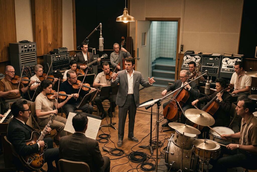 Phil Spector directs a crowded Gold Star session as the Wall of Sound shifts creative power toward the producer.