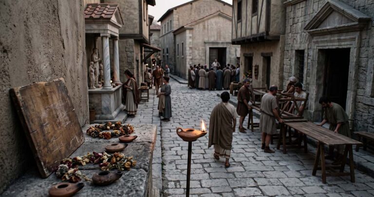 Late Roman civic ritual space changing as Christian authority competes for communal gatherings and sacred time